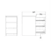 NAIA Bedside 3 Drawers in Black Matt - Image 5