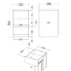 NAIA Bedside 3 Drawers in Black Matt - Image 4
