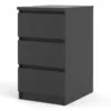 NAIA Bedside 3 Drawers in Black Matt - Image 13