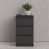 NAIA Bedside 3 Drawers in Black Matt - Image 10