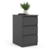 NAIA Bedside 3 Drawers in Black Matt - Image 9