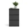 NAIA Bedside 3 Drawers in Black Matt - Image 8