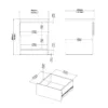 NAIA Bedside 1 Drawer 1 Shelf in Black Matt - Image 5