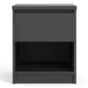 NAIA Bedside 1 Drawer 1 Shelf in Black Matt - Image 13