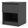 NAIA Bedside 1 Drawer 1 Shelf in Black Matt - Image 12