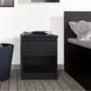 NAIA Bedside 1 Drawer 1 Shelf in Black Matt - Image 9