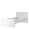 NAIA Single Bed 3ft (90x190cm) in White High Gloss - Image 3