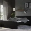 NAIA Double Bed 4ft6 (140x190cm) in Black Matt - Image 4