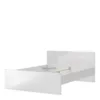 NAIA Double Bed 4ft6 (140x190cm) in White High Gloss - Image 4