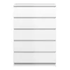 NAIA Chest of 5 Drawers in White High Gloss - Image 3