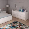 NAIA Chest of 5 Drawers in White High Gloss - Image 2