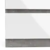 NAIA Chest of 6 Drawers (3+3) in Concrete and White High Gloss - Image 3
