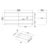 NAIA Wide Chest of 6 Drawers (3+3) in Jackson Hickory Oak - Image 4