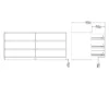 NAIA Wide Chest of 6 Drawers (3+3) in Jackson Hickory Oak - Image 3