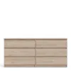 NAIA Wide Chest of 6 Drawers (3+3) in Jackson Hickory Oak - Image 12