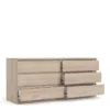 NAIA Wide Chest of 6 Drawers (3+3) in Jackson Hickory Oak - Image 10