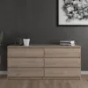 NAIA Wide Chest of 6 Drawers (3+3) in Jackson Hickory Oak - Image 9