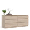 NAIA Wide Chest of 6 Drawers (3+3) in Jackson Hickory Oak - Image 8
