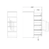NAIA Narrow Chest of 5 Drawers in Jackson Hickory Oak - Image 3