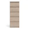NAIA Narrow Chest of 5 Drawers in Jackson Hickory Oak - Image 12