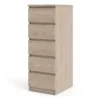 NAIA Narrow Chest of 5 Drawers in Jackson Hickory Oak - Image 11