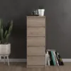 NAIA Narrow Chest of 5 Drawers in Jackson Hickory Oak - Image 9