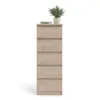 NAIA Narrow Chest of 5 Drawers in Jackson Hickory Oak - Image 7