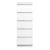 NAIA Narrow Chest of Drawers in White High Gloss - Image 4