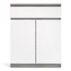 NAIA Sideboard 1 Drawer 2 Doors in Concrete and White High Gloss - Image 9