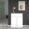 NAIA Sideboard 1 drawer 2 Doors in White High Gloss - Image 2