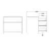 NAIA Chest of 3 Drawers in Jackson Hickory Oak - Image 3