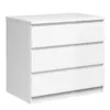 NAIA Chest of 3 Drawers in White High Gloss