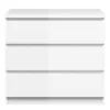 NAIA Chest of 3 Drawers in White High Gloss - Image 4