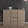 NAIA Sideboard 4 Drawers 2 Doors in Jackson Hickory Oak - Image 9