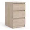 NAIA Bedside 3 Drawers in Jackson Hickory Oak