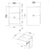 NAIA Bedside 3 Drawers in Jackson Hickory Oak - Image 4
