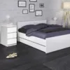 NAIA Bedside with 3 Drawers in White High Gloss - Image 2