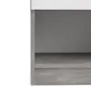 NAIA Bedside 1 Drawer 1 Shelf in Concrete and White High Gloss - Image 3