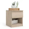 NAIA Bedside 1 Drawer 1 Shelf in Jackson Hickory Oak - Image 8