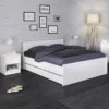 NAIA Bedside 1 Drawer 1 Shelf in White High Gloss - Image 2
