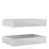 NAIA Set of 2 Underbed Drawers (for Single or Double Beds) in White High Gloss