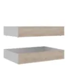 NAIA Set of 2 Underbed Drawers (for Single and Double Beds) in Jackson Hickory Oak
