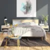 OSLO Bedside 1 Drawer in White and Oak - Image 10