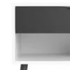 OSLO Bedside 1 Drawers in White and Black Matt - Image 6