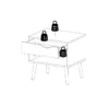 OSLO Bedside 1 Drawers in Black and Oak - Image 2