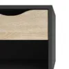 OSLO Bedside 1 Drawers in Black and Oak - Image 8