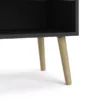 OSLO Bedside 1 Drawers in Black and Oak - Image 7