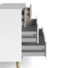 OSLO Chest of 4 Drawers (2+2) in White and Oak - Image 4