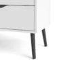 OSLO Chest of 4 Drawers (2+2) in White and Black Matt - Image 3