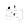 OSLO Chest of 4 Drawers (2+2) in Black and Oak - Image 2